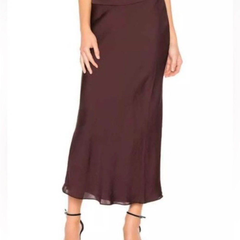 Free People A-Line Skirt in Mahogany (wine/maroon) size 8